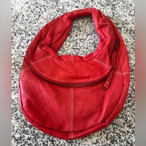 Red Latico NJ USA leather bag